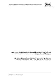 Versión Preliminar del Plan General de Alzira