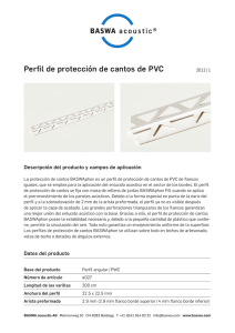 Perfil de protección de cantos de PVC