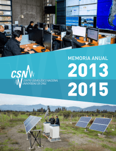 Memoria CSN 2013 - Centro Sismológico Nacional