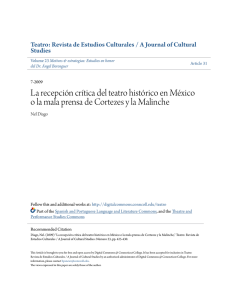 La recepción crítica del teatro histórico en México o la mala prensa