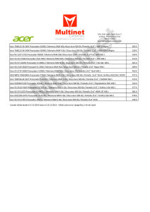 Acer TMB115-‐M-‐C69Y Procesador N2490 / Memoria RAM 4Gb