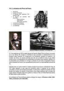 14.2. La dictadura de Primo de Rivera.
