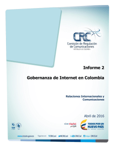 Informe 2 Gobernanza de Internet en Colombia