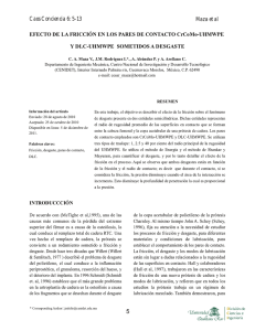 Efecto de la fricción en los pares de contacto crcomo