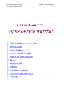 OpenOffice Writer Avanzado - Escuela de Capacitación Informática