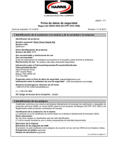 Ficha de datos de seguridad