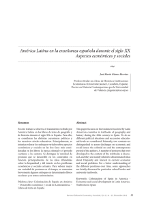 América Latina en la enseñanza española durante el siglo XX