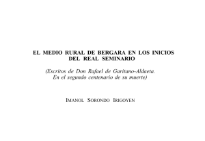 El medio rural de Bergara en los inicios del Real Seminario