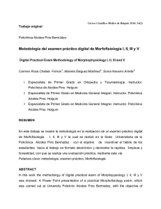 Metodología del examen práctico digital de Morfofisiología I, II, III y V