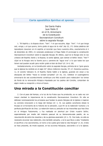 Una mirada a la Constitución conciliar