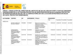 Anexo - Inicio - Instituto de Salud Carlos III