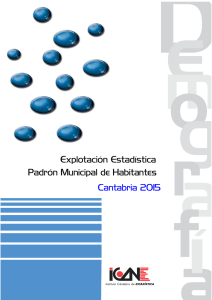 Padrón municipal de habitantes. Cantabria 2015