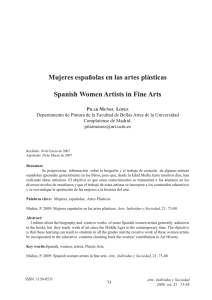 Mujeres españolas en las artes plásticas Spanish Women Artists in