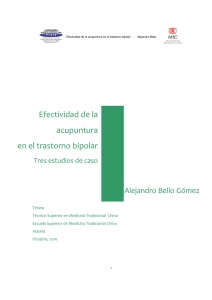 Efectividad de la acupuntura en el trastorno bipolar