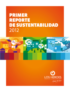 2012 PRIMER REPORTE DE SUSTENTABILIDAD