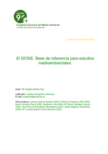 El SIOSE. Base de referencia para estudios medioambientales.