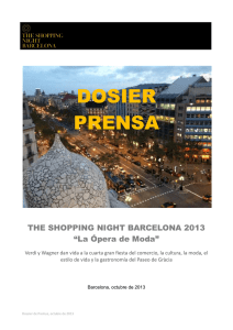 projecte d`esdeveniment the shopping night barcelona