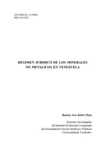Régimen Jurídico de los Minerales No Metálicos en Venezuela