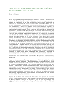 crecimiento con desigualdad en el perú: un escenario de conflictos