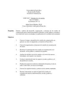 Universidad de Puerto Rico Recinto de Río Piedras Escuela de