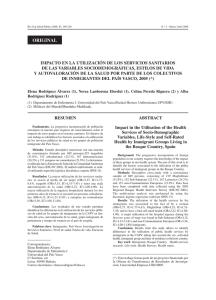 Impact in the utilisation of the health services of socio