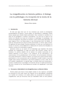 La resignificación en historia política: el dialogo con la politología y