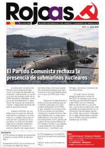 El Partido Comunista rechaza la presencia de submarinos