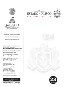 JUEVES 12 DE MAYO DE 2016 - Gobierno del Estado de Jalisco
