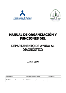 manual de organización y funciones del departamento de ayuda al