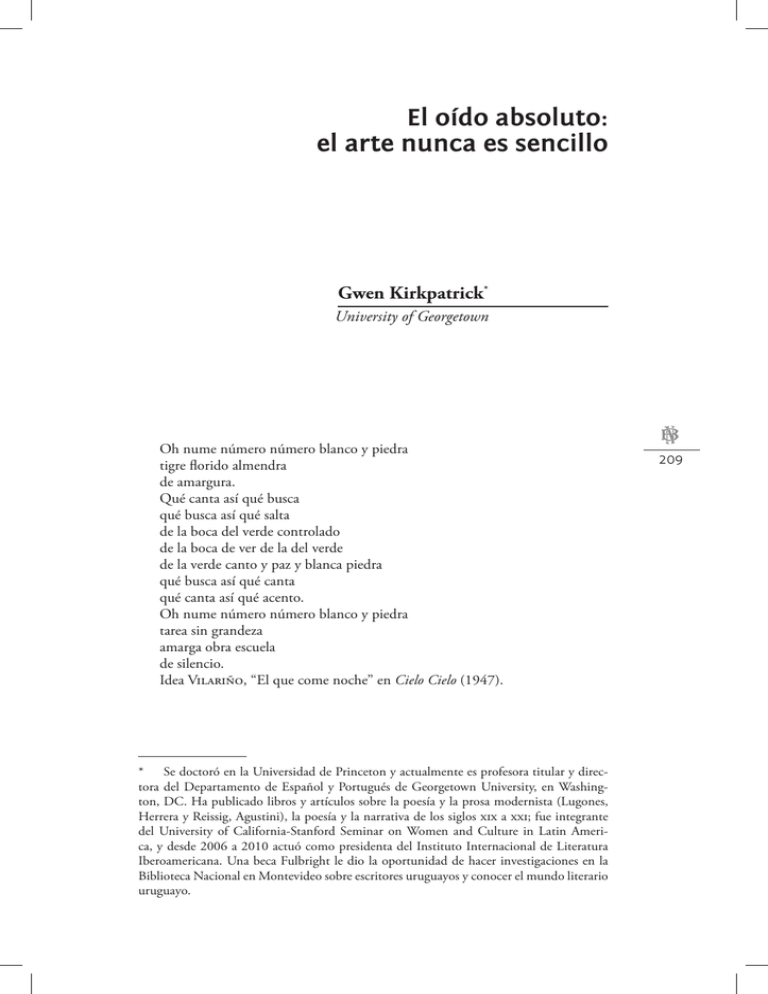 El Oído Absoluto: El Arte Nunca Es Sencillo