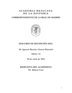 Ignacio Bernal y García Pimentel - Academia Méxicana de la Historia
