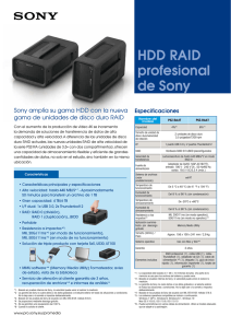 HDD RAID profesional de Sony