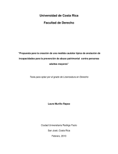 Universidad de Costa Rica Facultad de Derecho