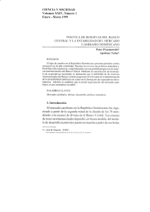 CIENCIA Y SOCIEDAD Volumen XXIV, Número I Enero