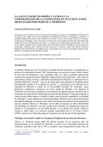 la facultad de filosofía y letras y la consolidación de la literatura en