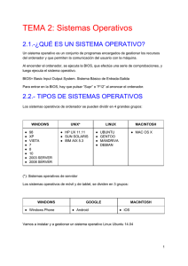 TEMA 2: Sistemas Operativos