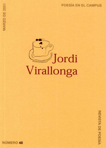 Jordi Virallonga. Poesía en el Campus, 48 (marzo de 2001)