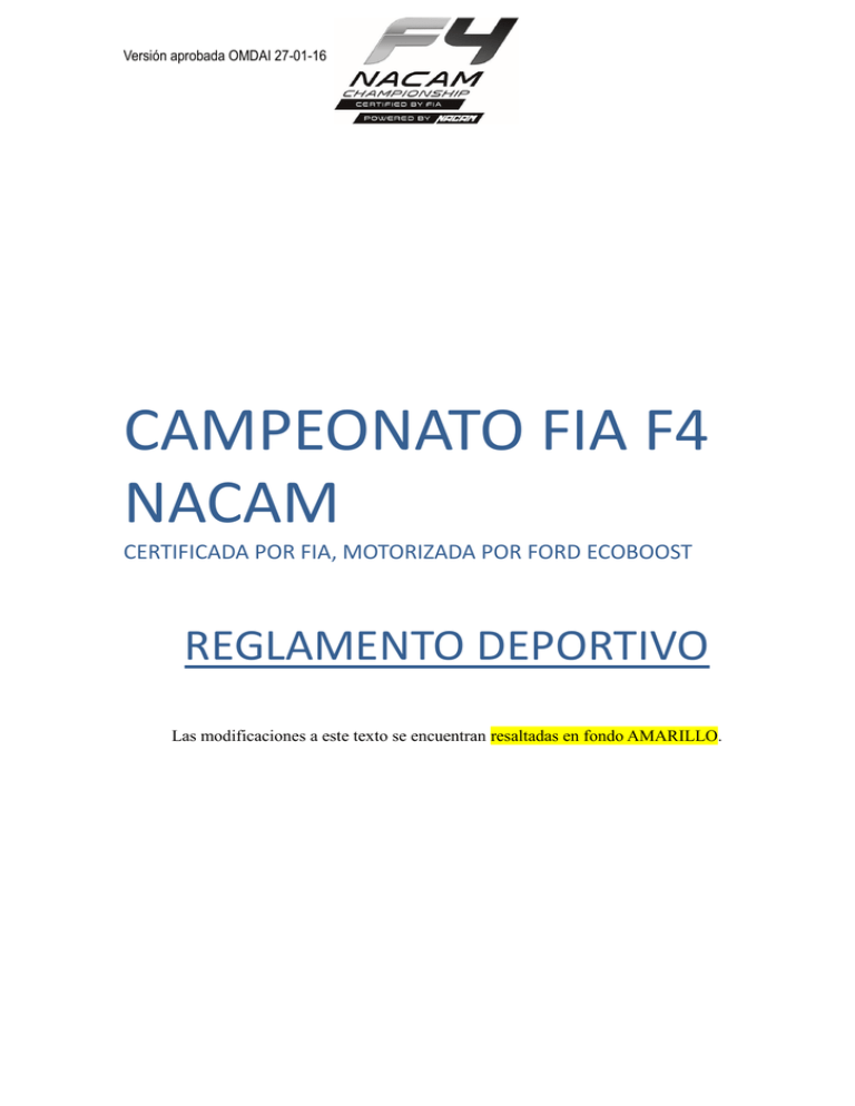 Campeonato Fia F4 Nacam