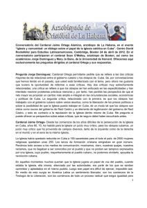 Conversatorio del Cardenal Jaime Ortega Alamino, Arzobispo de La