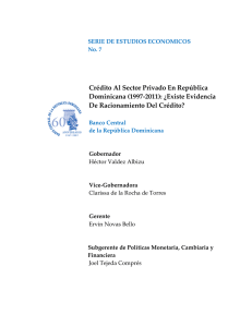 Crédito Al Sector Privado En República Dominicana (1997