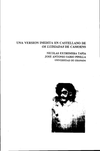 una version inedita en castellano de os luisiadas de camoens
