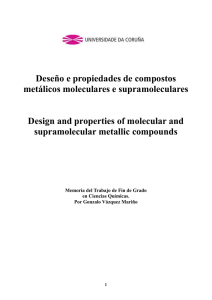 Deseño e propiedades de compostos metálicos moleculares