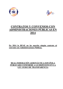 contratos y convenios con administraciones públicas en 2014