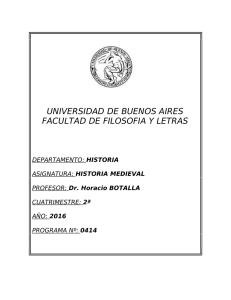 Medieval - Historia - Universidad de Buenos Aires