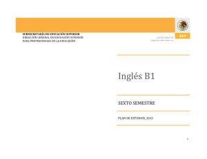 Inglés B1 - Dgespe - Secretaría de Educación Pública