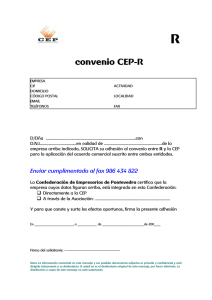 ficha convenio R-CEP - Confederación de Empresarios de
