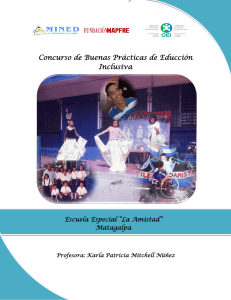 Escuela Especial "La Amistad". Matagalpa