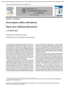 Úlcera péptica, AINEs y Helicobacter Peptic ulcer, NSAID