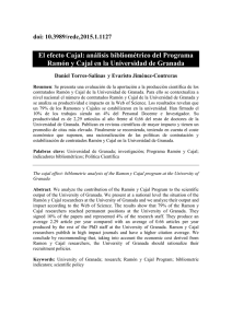 El Efecto Cajal - Vicerrectorado de Investigación y Transferencia