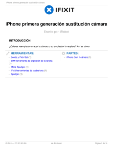 iPhone primera generación sustitución cámara